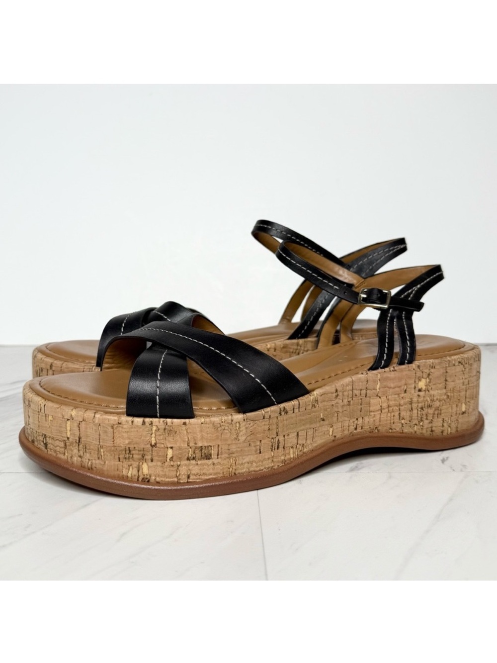 Naturalizer Rikki Cork Flatform Sandal 9 1/2 M